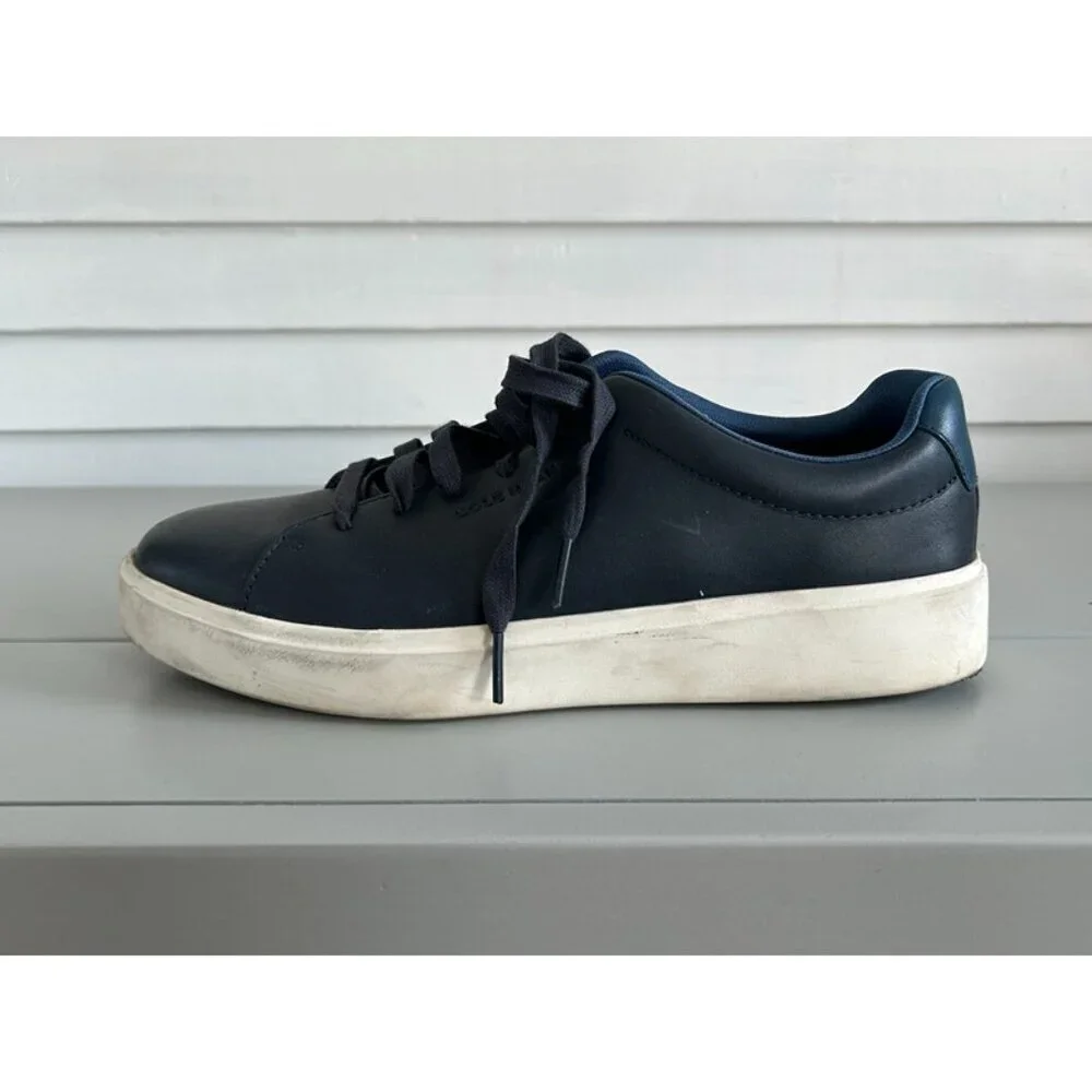 Cole Haan‎ Mens Navy Blue Leather Grand Crosscourt Traveler Sneaker Shoe Size 36